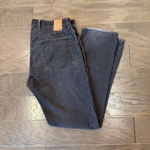 GAP Men Straight‑Fit Corduroy Pants – Dark Gray, Size 36×32